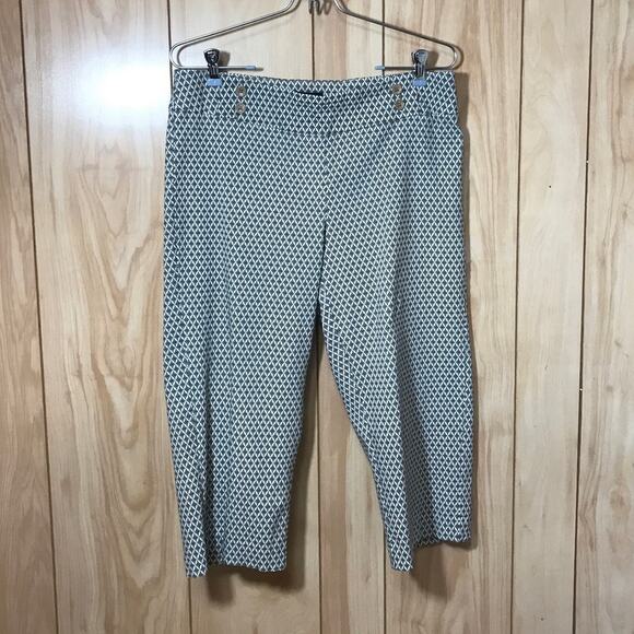 Rekucci Medallion Stretch Capri Pants 14P - Picture 1 of 7